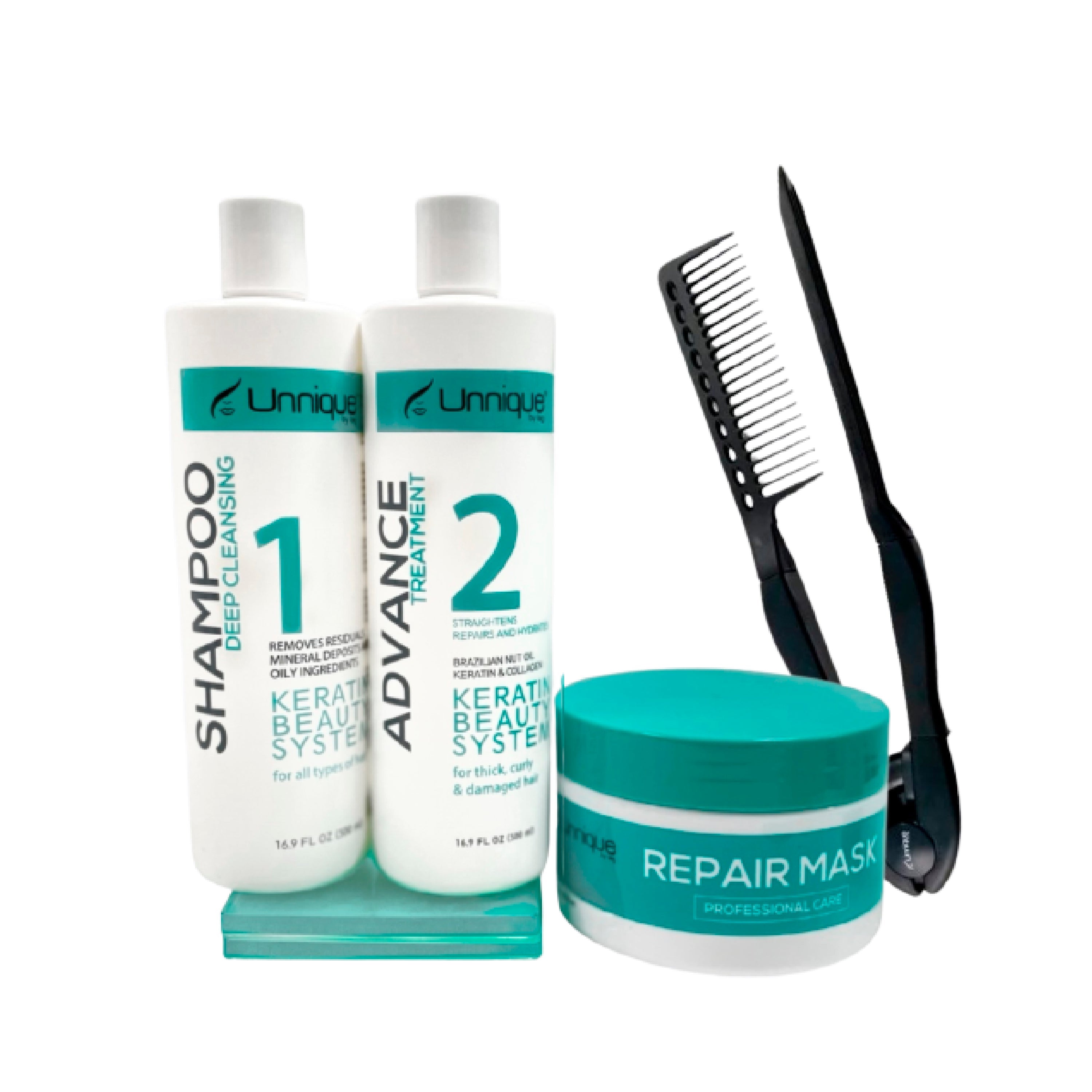 Advance Keratin Treatment Kit + ONE FREE Unnique Easy Comb