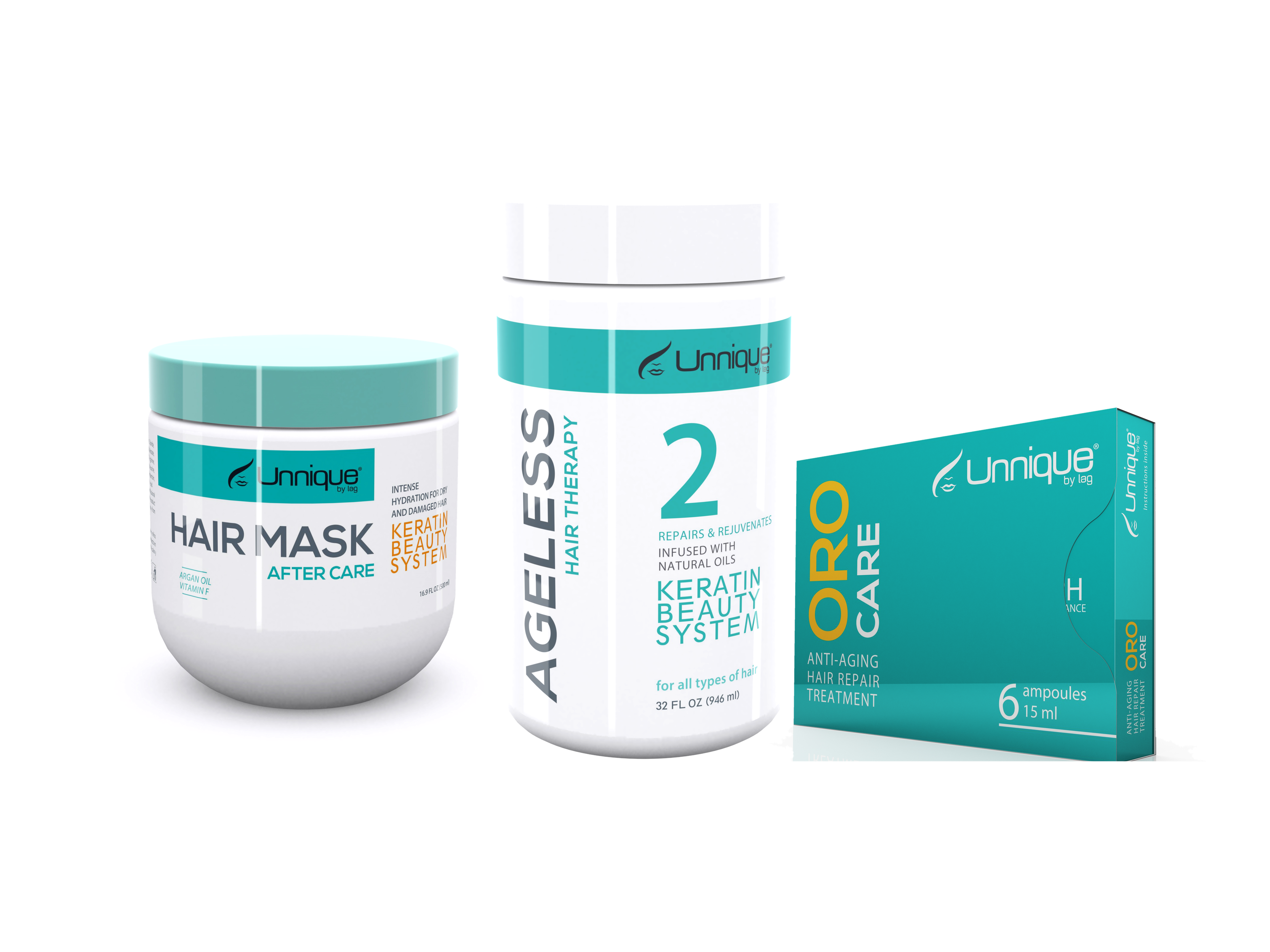 Kit Unnique Organico Ageless + Oro Care + AFC Hair Mask